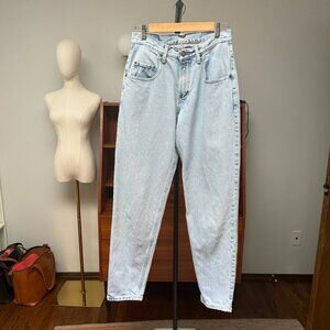 Vintage 1980s GAP Barrel Leg Baggy Fit Tapered Light Wash Mid Rise Jeans 28 X 33